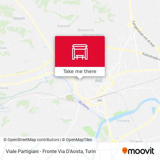 Viale Partigiani - Fronte Via D'Aosta map