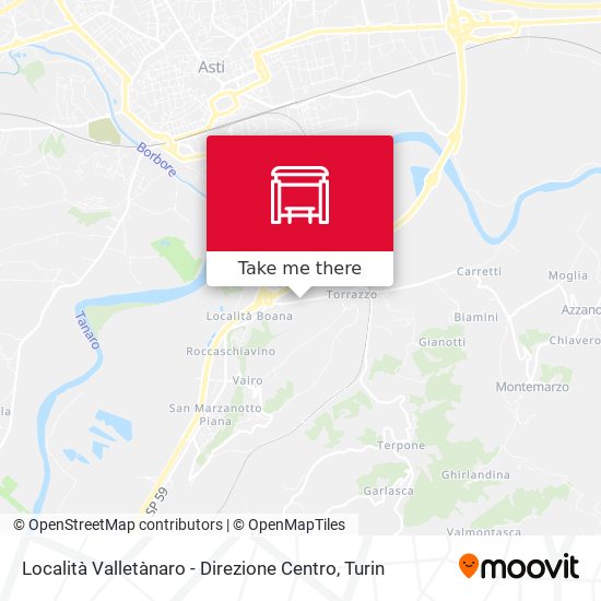 Località Valletànaro - Direzione Centro map