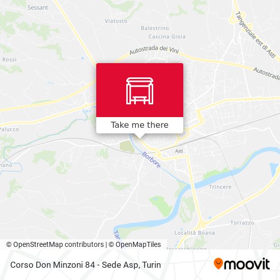 Corso Don Minzoni 84 - Sede Asp map