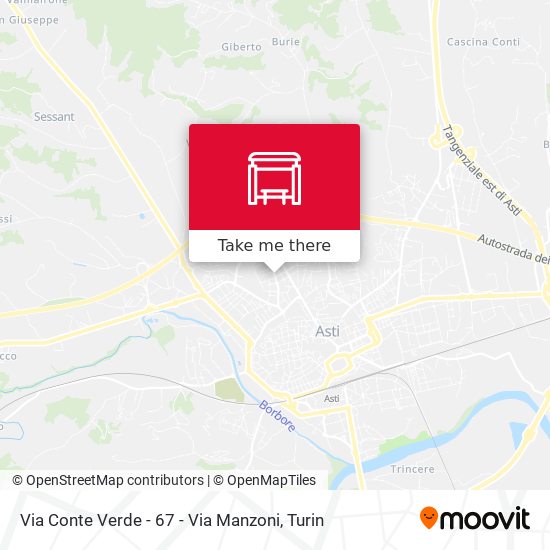 Via Conte Verde - 67 - Via Manzoni map