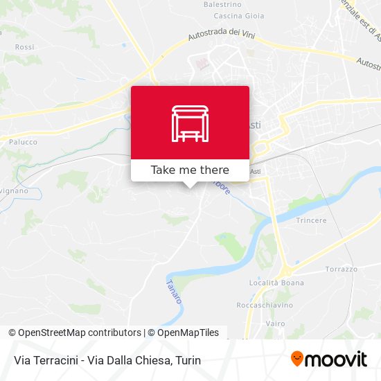 Via Terracini - Via Dalla Chiesa map