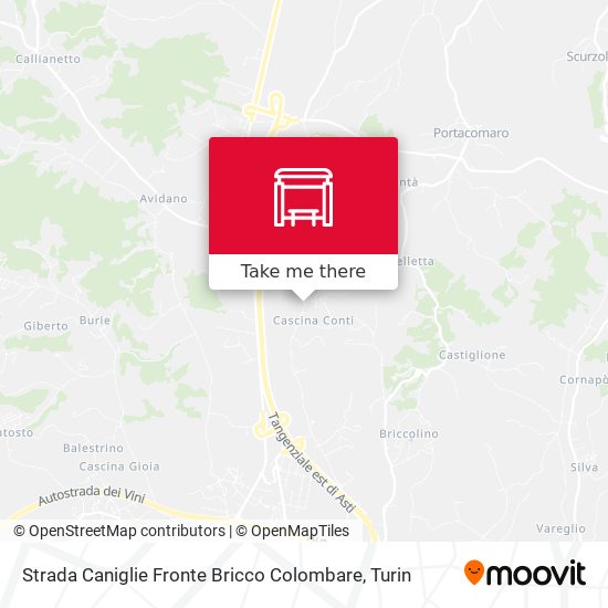Strada Caniglie Fronte Bricco Colombare map