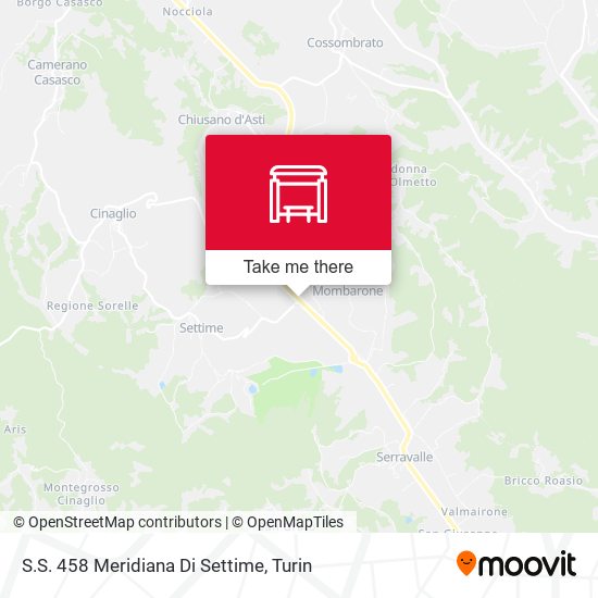 S.S. 458 Meridiana Di Settime map