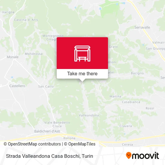 Strada Valleandona Casa Boschi map