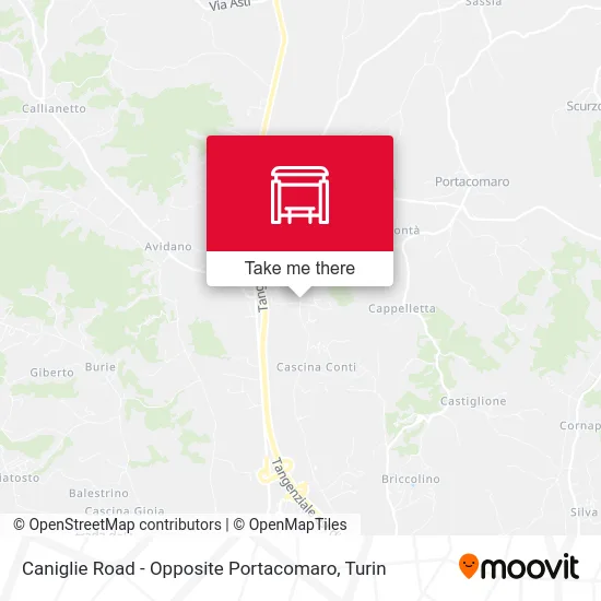 Caniglie Road - Opposite Portacomaro map