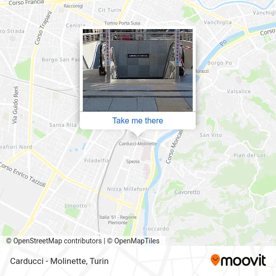 Carducci - Molinette map