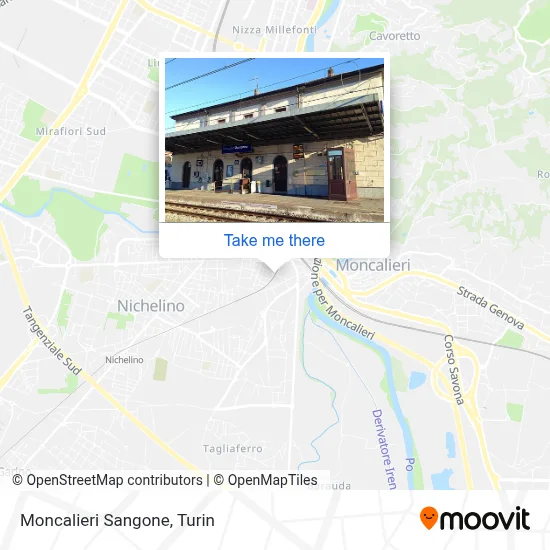 Moncalieri Sangone map