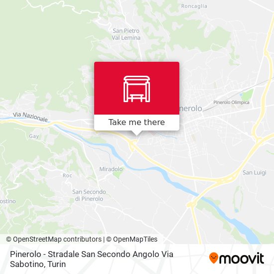 Pinerolo - Stradale San Secondo Angolo Via Sabotino map