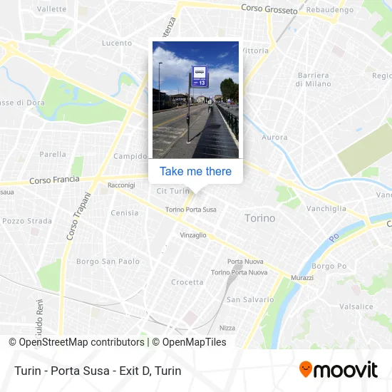 Turin - Porta Susa - Exit D map