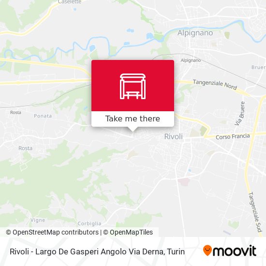 Rivoli - Largo De Gasperi Angolo Via Derna map