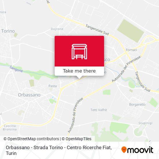 Orbassano - Strada Torino - Centro Ricerche Fiat map