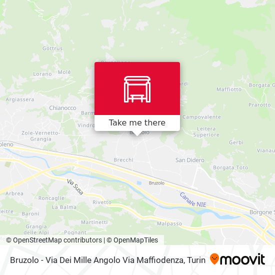 Bruzolo - Via Dei Mille Angolo Via Maffiodenza map