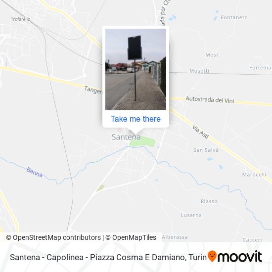 Santena - Capolinea - Piazza Cosma E Damiano map