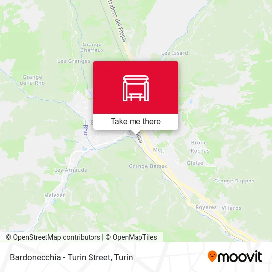 Bardonecchia - Turin Street map