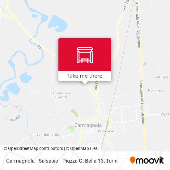 Carmagnola - Salsasio - Piazza G. Bella 13 map
