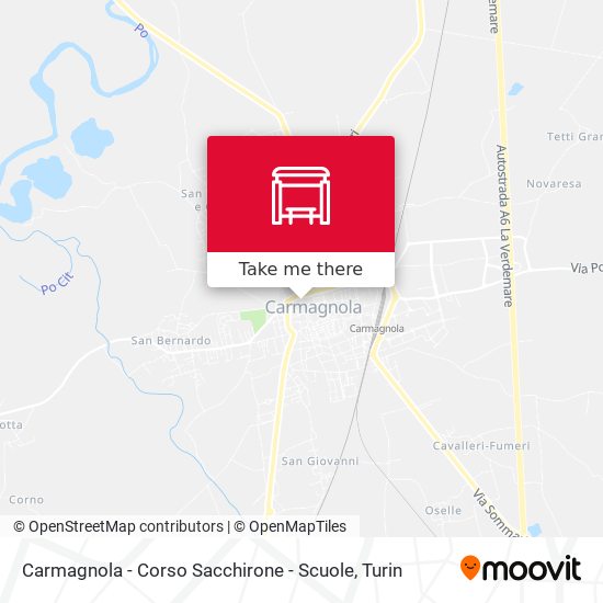 Carmagnola - Corso Sacchirone - Scuole map