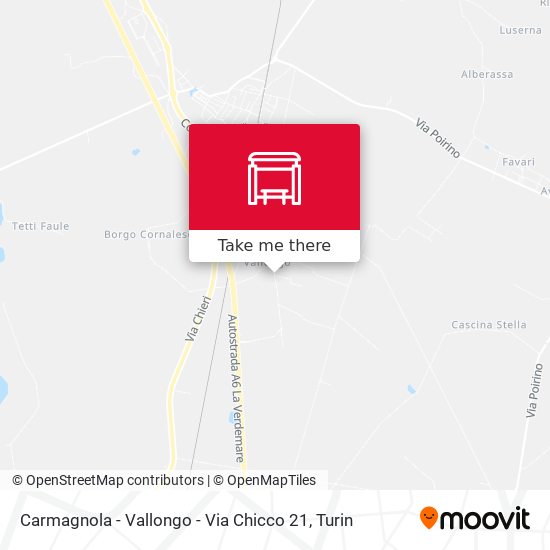 Carmagnola - Vallongo - Via Chicco  21 map