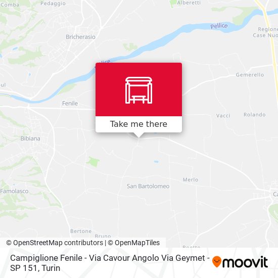 Campiglione Fenile - Via Cavour Angolo Via Geymet - SP 151 map