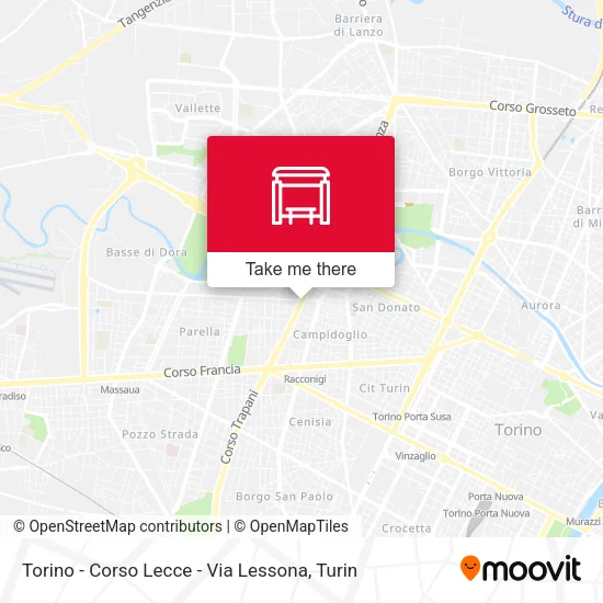 Torino - Corso Lecce - Via Lessona map
