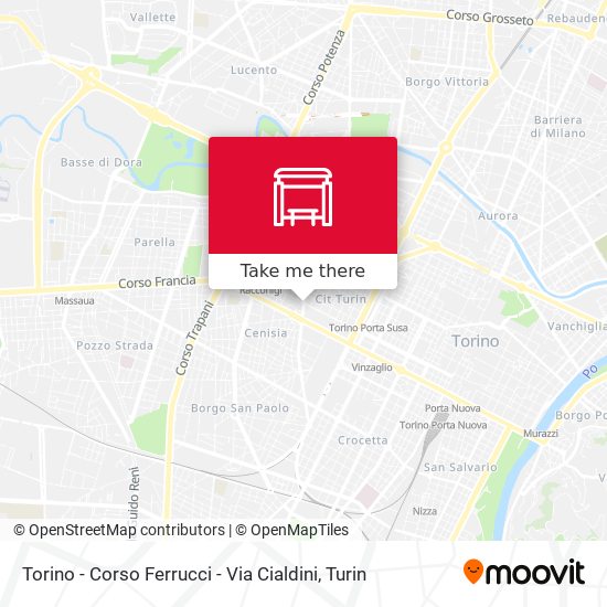 Torino - Corso Ferrucci - Via Cialdini map