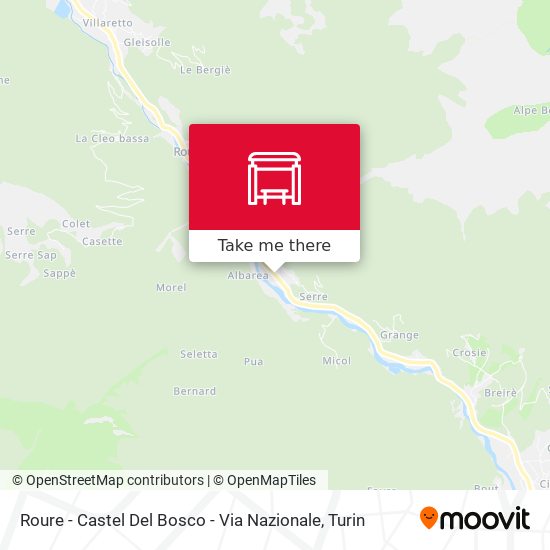 Roure - Castel Del Bosco - Via Nazionale map