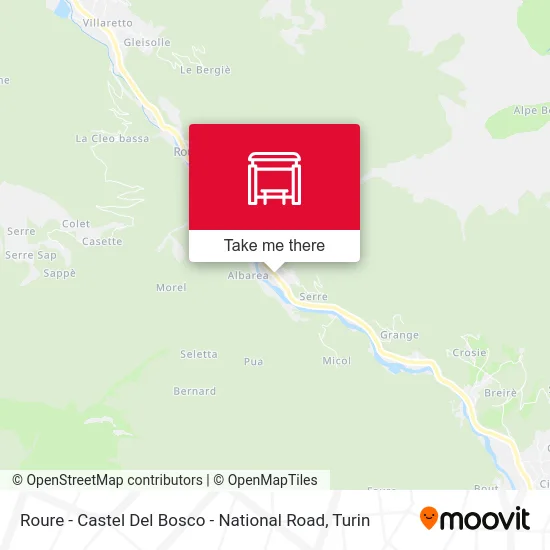 Roure - Castel Del Bosco - National Road map