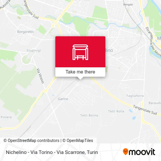 Nichelino - Via Torino - Via Scarrone map