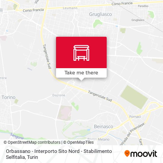 Orbassano - Interporto Sito Nord - Stabilimento Selfitalia map
