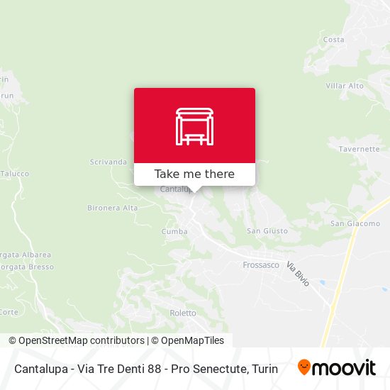 Cantalupa - Via Tre Denti  88 - Pro Senectute map