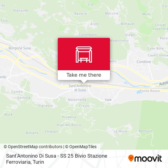 Sant'Antonino Di Susa - SS 25 Bivio Stazione Ferroviaria map