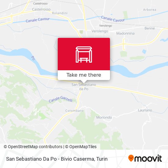 San Sebastiano Da Po - Bivio Caserma map
