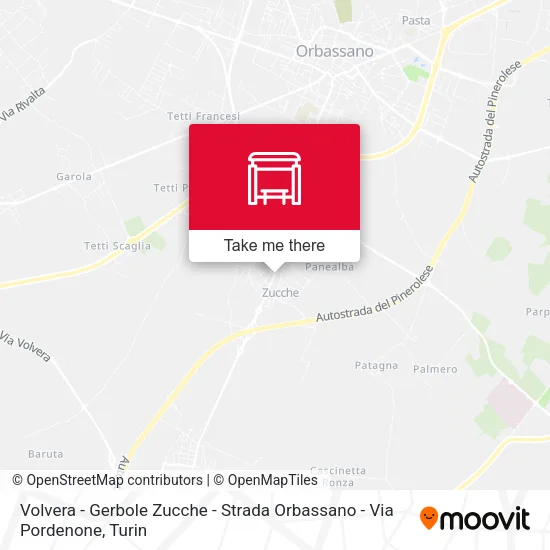 Volvera - Gerbole Zucche - Strada Orbassano - Via Pordenone map
