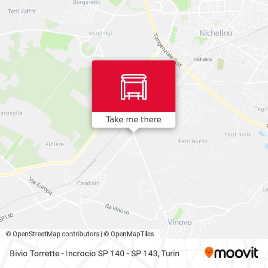 Bivio Torrette - Incrocio SP 140 - SP 143 map