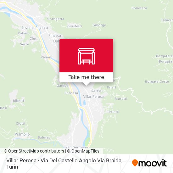 Villar Perosa - Via Del Castello Angolo Via Braida map