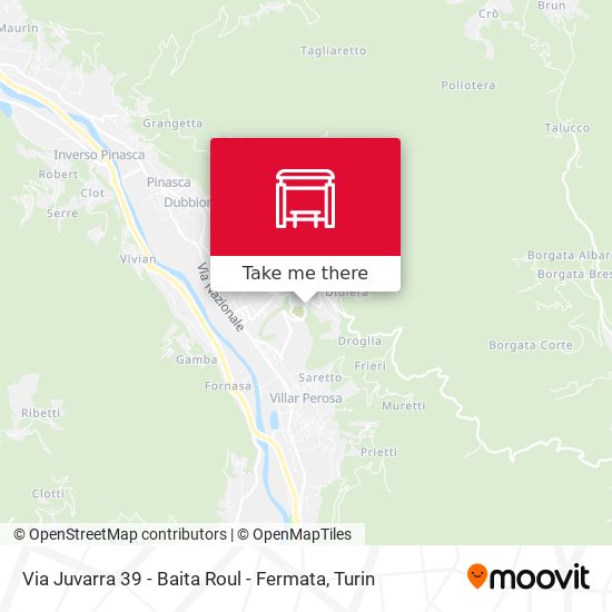 Via Juvarra  39 - Baita Roul - Fermata map