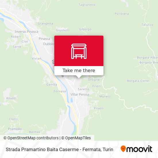 Strada Pramartino Baita Caserme - Fermata map