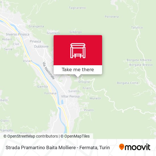 Strada Pramartino Baita Molliere - Fermata map
