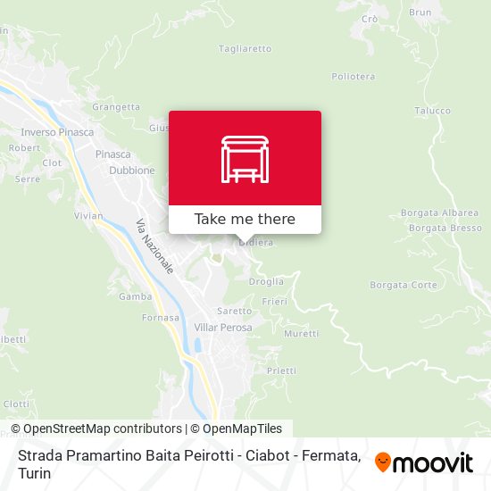 Strada Pramartino Baita Peirotti - Ciabot - Fermata map