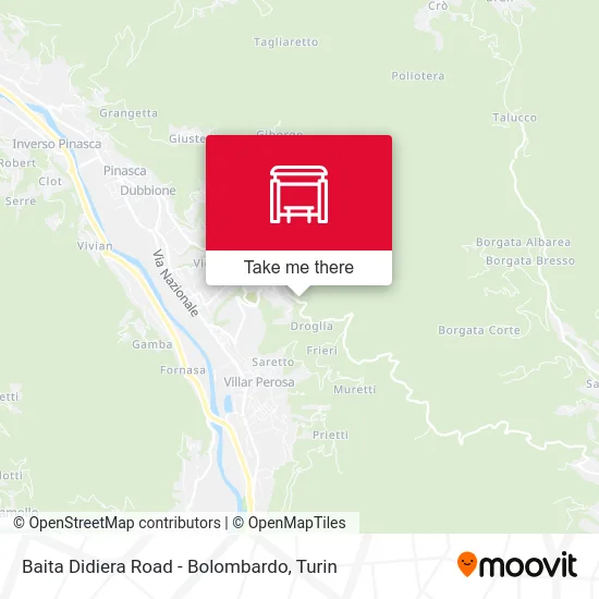 Baita Didiera Road - Bolombardo map