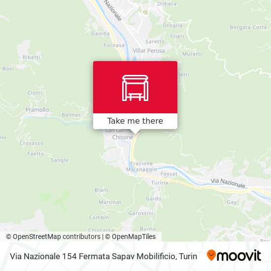 Via Nazionale  154 Fermata Sapav Mobilificio map
