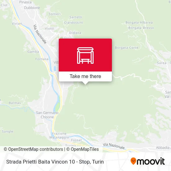 Strada Prietti Baita Vincon 10 - Stop map