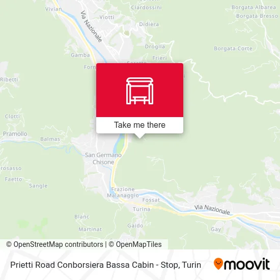 Prietti Road Conborsiera Bassa Cabin - Stop map