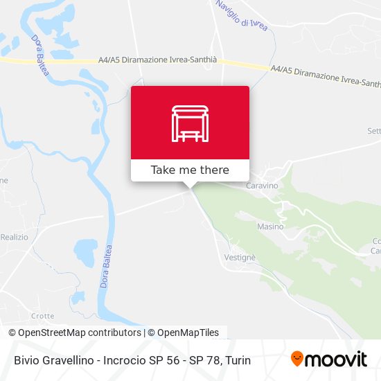 Bivio Gravellino - Incrocio SP 56 - SP 78 map
