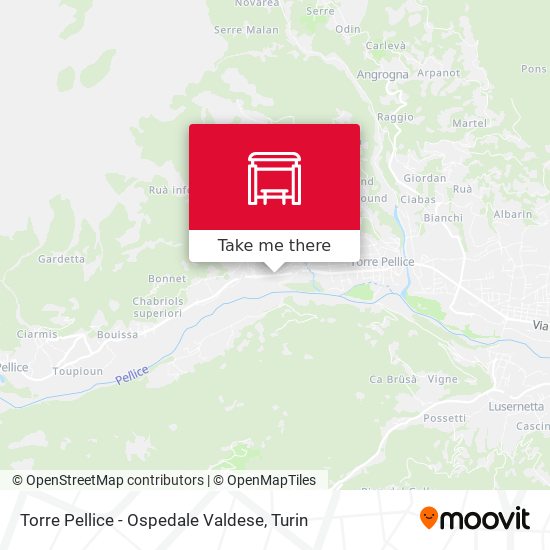 Torre Pellice - Ospedale Valdese map