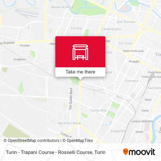 Turin - Trapani Course - Rosselli Course map