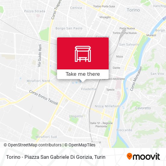 Torino - Piazza San Gabriele Di Gorizia map