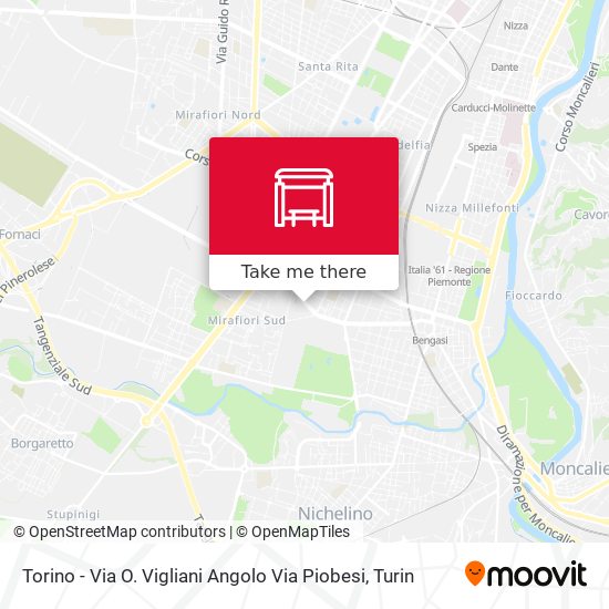 Torino - Via O. Vigliani Angolo Via Piobesi map
