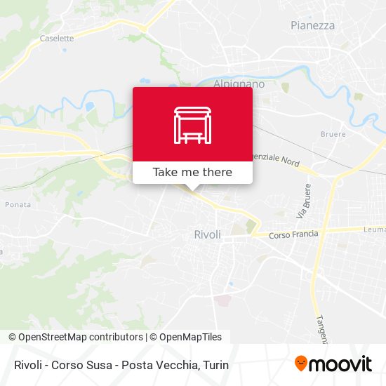 Rivoli - Corso Susa - Posta Vecchia map