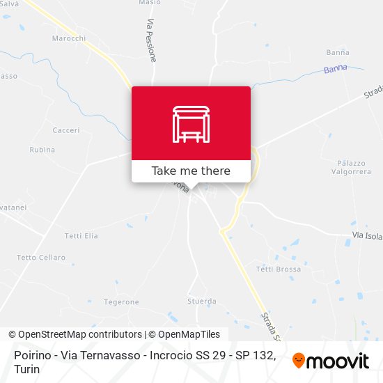 Poirino - Via Ternavasso - Incrocio SS 29 - SP 132 map