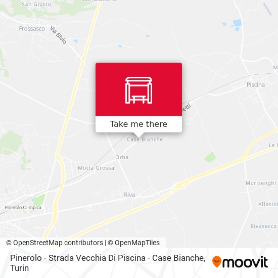 Pinerolo - Strada Vecchia Di Piscina - Case Bianche map